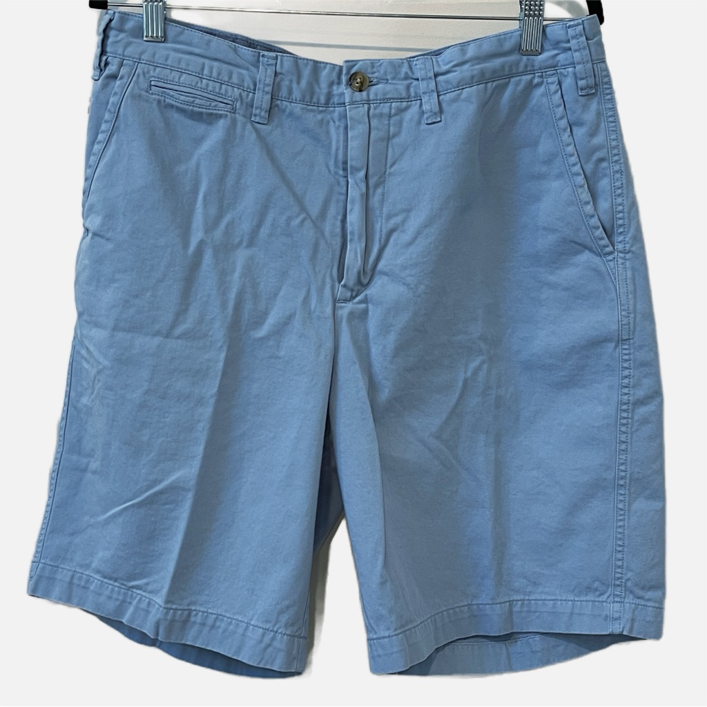 Ralph Lauren Light Blue Cotton Flat-Front Men's Shorts